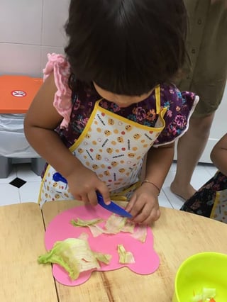 EtonHouse Blog - Cookery lab at EtonHouse Pre-School Mountbatten 717 allows children to harvest their own fresh produce and learn firsthand