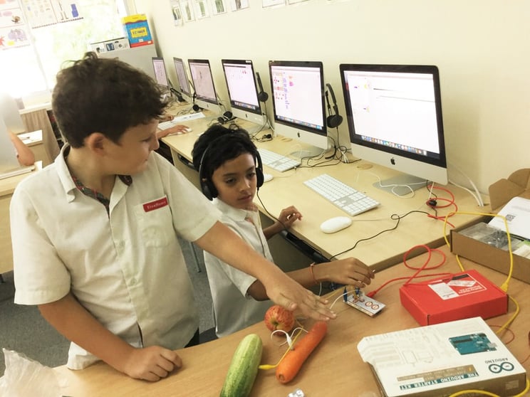 EtonHouse International School Broadrick - Design and program circuit boards to play music using everyday items to display their understanding of Energy and transformation of energy